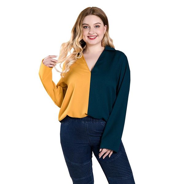 women's blouses & shirts 3xl 4xl plus size blouse for women v neck elegant long sleeves lady office all match spring autumn clothes fem, White
women's blouses & shirts 3xl 4xl plus size blouse for women v neck elegant long sleeves lady office all match spring autumn clothes fem, White
