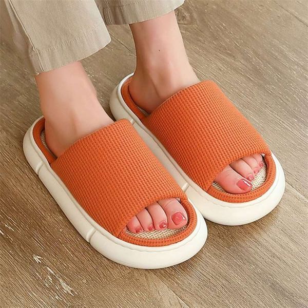 women thick platform slippers floor non-slip flat soft sole home cotton linen shoes mens indoor bedroom couples slides 210928, Black
women thick platform slippers floor non-slip flat soft sole home cotton linen shoes mens indoor bedroom couples slides 210928, Black