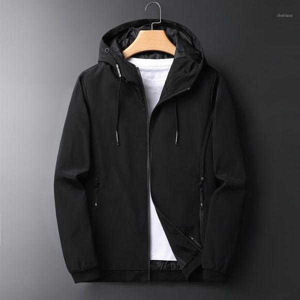 spring fashion coat men's casual loose and autumn clothing trend tooling jacket solid color hooded jackets, Black;brown
spring fashion coat men's casual loose and autumn clothing trend tooling jacket solid color hooded jackets, Black;brown
