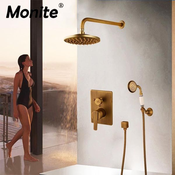 monite matte black bathroom bath shower faucet wall mounted hand held antique brass rainfall head kit sets
monite matte black bathroom bath shower faucet wall mounted hand held antique brass rainfall head kit sets