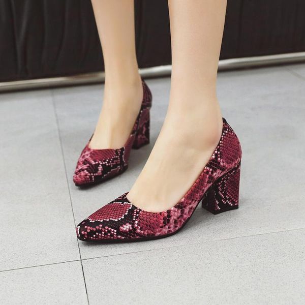 dress shoes snake grain thick 7cm high heels date comfortable women's shopping, Black
dress shoes snake grain thick 7cm high heels date comfortable women's shopping, Black