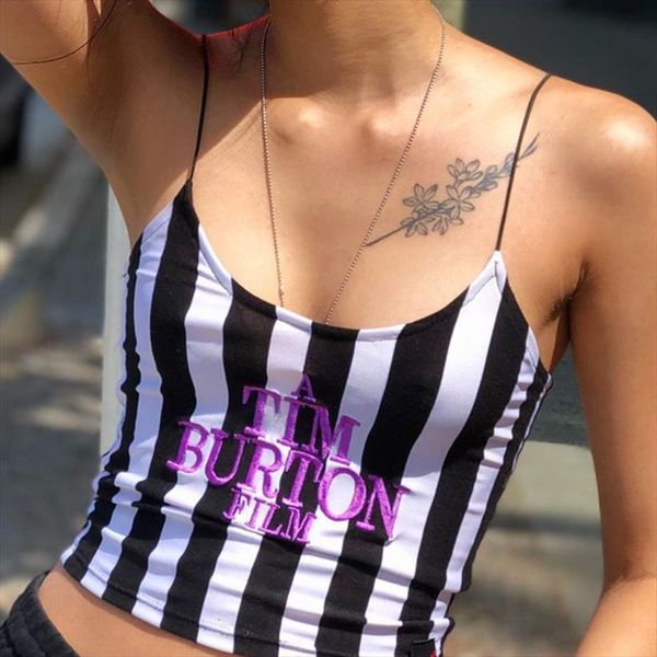 letter embroidery crop womens tank summer sleeveless skinny camisole black white stripe vests tee tim burton film
letter embroidery crop womens tank summer sleeveless skinny camisole black white stripe vests tee tim burton film