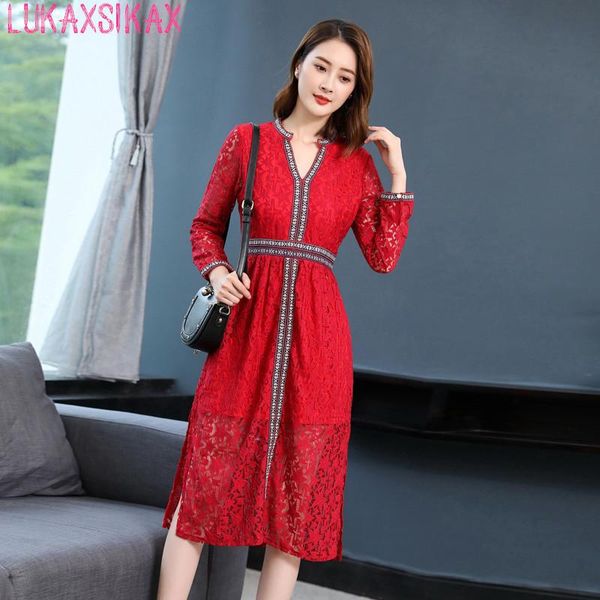 casual dresses lukaxsikax 2021 spring autumn women long sleeve dress runway retro ethnic style patchwork pentagram lace, Black;gray
casual dresses lukaxsikax 2021 spring autumn women long sleeve dress runway retro ethnic style patchwork pentagram lace, Black;gray