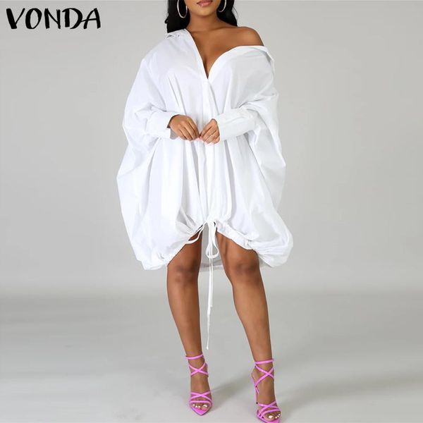 office ladies elgeant midi dress lapel button down shirt 2021 vonda casual solid color vestidos plus size sundress dresses, Black;gray
office ladies elgeant midi dress lapel button down shirt 2021 vonda casual solid color vestidos plus size sundress dresses, Black;gray