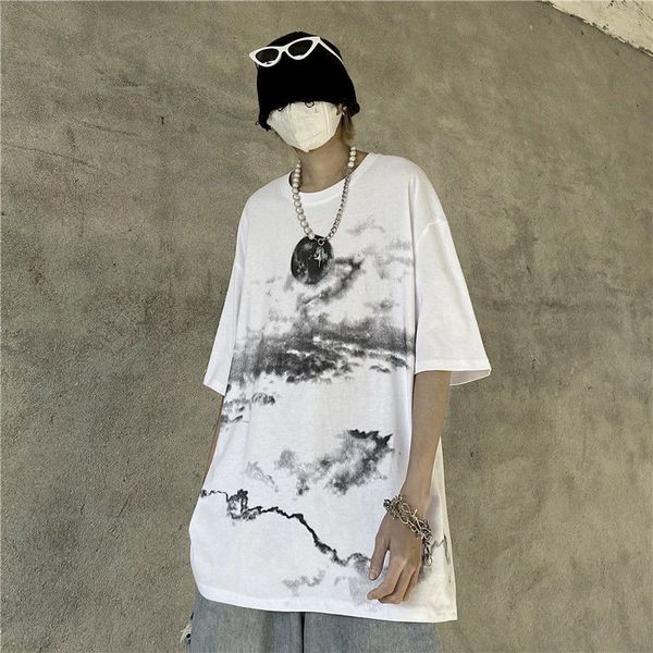 oversized t-shirt summer dark retro hip-hop cloud print student loose harajuku style short-sleeved t-shirt men and women, Black
oversized t-shirt summer dark retro hip-hop cloud print student loose harajuku style short-sleeved t-shirt men and women, Black