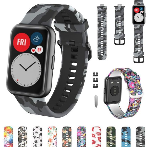 watch bands silicone band for huawei fit strap with tool fashion printing bracelet correa smart, Black;brown
watch bands silicone band for huawei fit strap with tool fashion printing bracelet correa smart, Black;brown