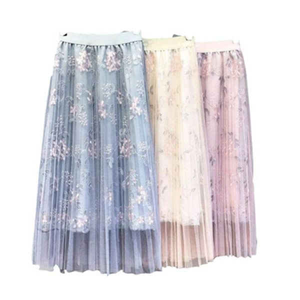 skirts embroidery floral high waist mesh pleated skirt women long skirtsummer female big swings lace floaral a-line, Black
skirts embroidery floral high waist mesh pleated skirt women long skirtsummer female big swings lace floaral a-line, Black