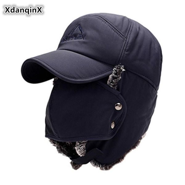 berets xdanqinx winter women's warm hat bomber hats with mask plus fluff thick men's earmuffs all-round hooded ski cap, Blue;gray
berets xdanqinx winter women's warm hat bomber hats with mask plus fluff thick men's earmuffs all-round hooded ski cap, Blue;gray