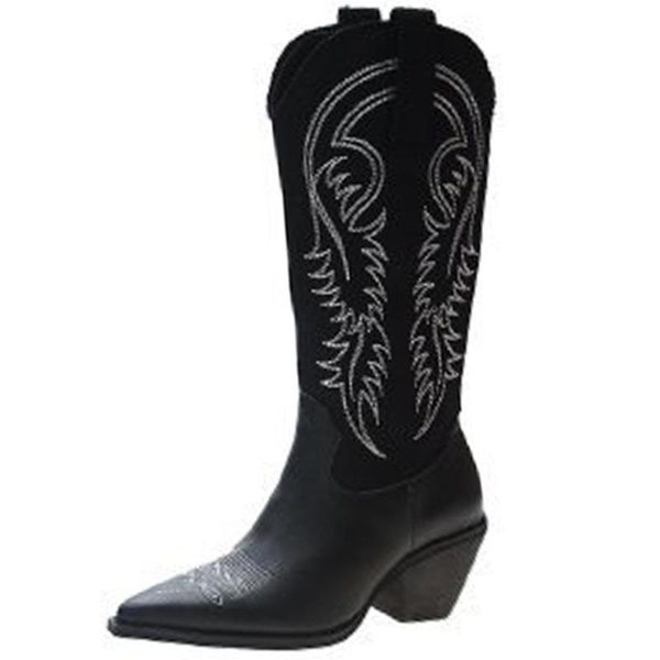 boots embroidery knee-high for women 2021 winter zipper soft long botas female mid calf heels pumps ladies casual punk shoes, Black
boots embroidery knee-high for women 2021 winter zipper soft long botas female mid calf heels pumps ladies casual punk shoes, Black