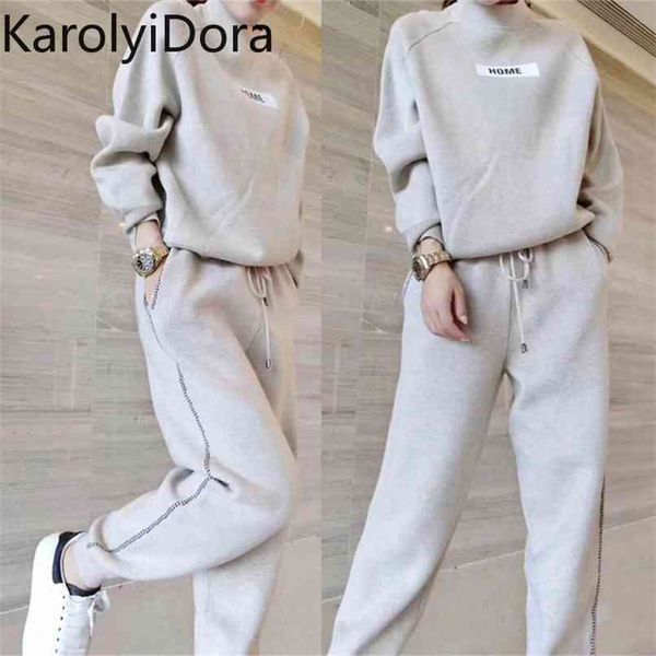 women's sets autumn winter woolen and cashmere knitted warm suit o collar sweater + harem pants loose style two-piece 210520, White
women's sets autumn winter woolen and cashmere knitted warm suit o collar sweater + harem pants loose style two-piece 210520, White