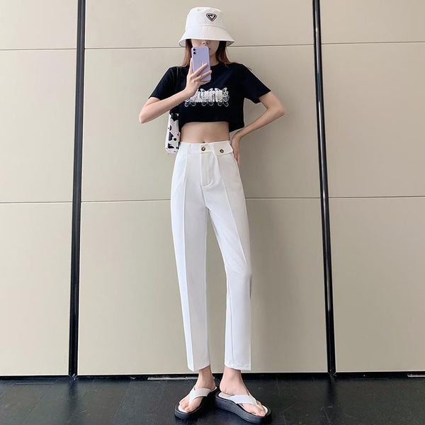 women's pants & capris suit straight loose spring 2021 high-waisted thin slim casual autumn, Black;white
women's pants & capris suit straight loose spring 2021 high-waisted thin slim casual autumn, Black;white