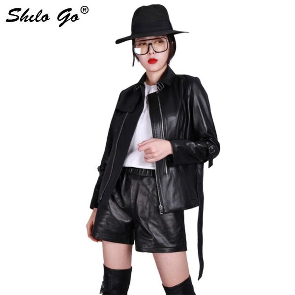 women's jackets shilo go leather jacket womens spring fashion sheepskin genuine coat metal lapel collar zipper belt slim black, Black;brown
women's jackets shilo go leather jacket womens spring fashion sheepskin genuine coat metal lapel collar zipper belt slim black, Black;brown