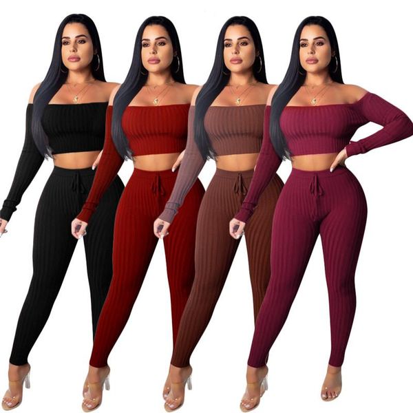 women's two piece pants set autumn outfits tracksuit women ribbed striped long sleeve slash neck short pencil ensemble femme, White
women's two piece pants set autumn outfits tracksuit women ribbed striped long sleeve slash neck short pencil ensemble femme, White