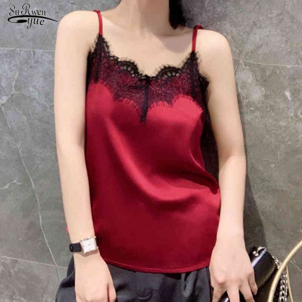summer sling satin sleeveless blouse women casual solid lace shirts crop clothing blusas mujer 9750 210508, White
summer sling satin sleeveless blouse women casual solid lace shirts crop clothing blusas mujer 9750 210508, White