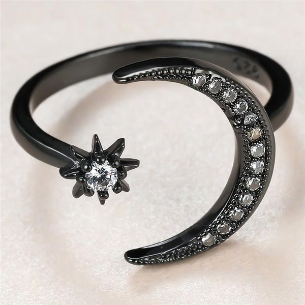 wedding rings trendy female star moon crystal ring charm 14kt black gold for women dainty white zircon open engagement, Slivery;golden
wedding rings trendy female star moon crystal ring charm 14kt black gold for women dainty white zircon open engagement, Slivery;golden
