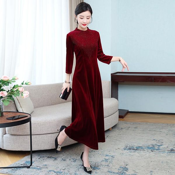 casual dresses coigarsam women dress autumn 2022 office lady vintage three quarter sleeve print stand neck high waist red robe, Black;gray
casual dresses coigarsam women dress autumn 2022 office lady vintage three quarter sleeve print stand neck high waist red robe, Black;gray
