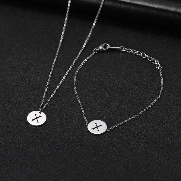 earrings & necklace eueavan 5pcs u-z letter alphabet stainless steel bracelet necklaces women jewelry set link fashion gift wholesale, Silver
earrings & necklace eueavan 5pcs u-z letter alphabet stainless steel bracelet necklaces women jewelry set link fashion gift wholesale, Silver
