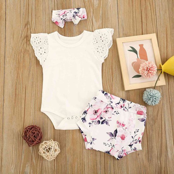 0 24m baby clothing summer newborn toddler girls lace fly sleeve romper floral triangle shorts headband 3pcs outfits sets, White
0 24m baby clothing summer newborn toddler girls lace fly sleeve romper floral triangle shorts headband 3pcs outfits sets, White