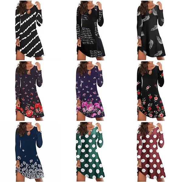 casual dresses bikoles 2021 spring autumn o neck long sleeve women's dress bohemia style print hollow out lady mini plus size, Black;gray
casual dresses bikoles 2021 spring autumn o neck long sleeve women's dress bohemia style print hollow out lady mini plus size, Black;gray