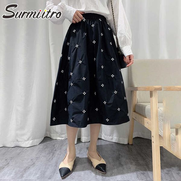surmiitro 100% cotton fashion summer long skirts women elegant korean white black aesthetic high waist midi skirt female 210712
surmiitro 100% cotton fashion summer long skirts women elegant korean white black aesthetic high waist midi skirt female 210712