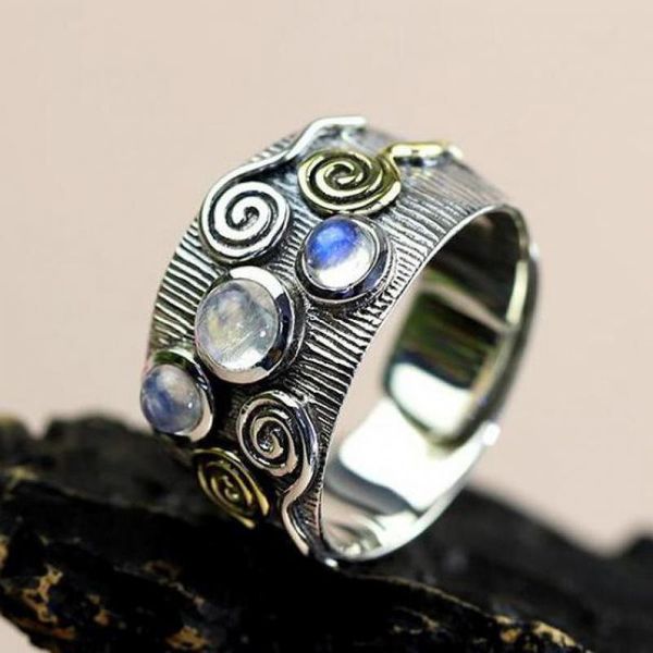 cluster rings natural moonstone carnelian for women real 925 sterling silver jewelry vintage thai moonlight resizable ring, Golden;silver
cluster rings natural moonstone carnelian for women real 925 sterling silver jewelry vintage thai moonlight resizable ring, Golden;silver