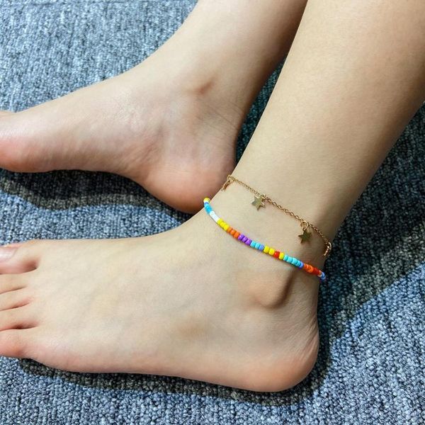anklets 2pcs colorful seed beads handmade charms star tassel pendant charm anklet bracelet walking barefoot sandals ladies jewelry, Red;blue
anklets 2pcs colorful seed beads handmade charms star tassel pendant charm anklet bracelet walking barefoot sandals ladies jewelry, Red;blue