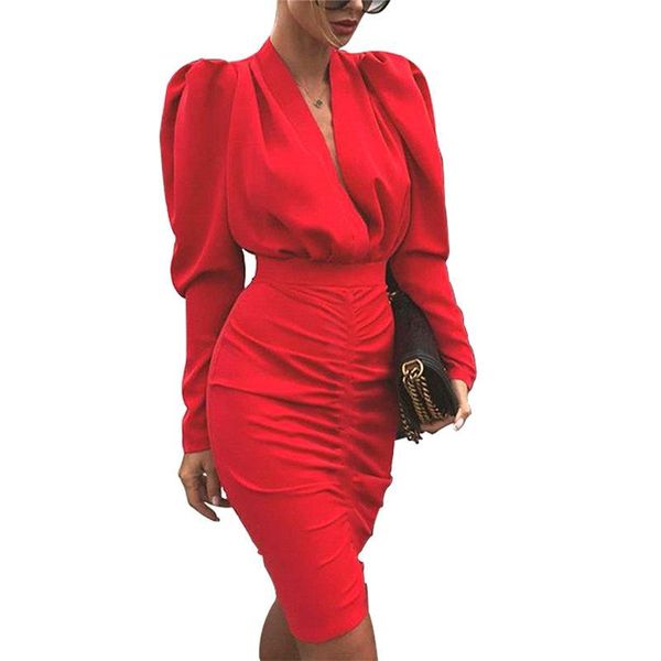 elegant women dress deep v neck wrap dresses puff long lady bodycon evening party office clubwear casual, Black;gray
elegant women dress deep v neck wrap dresses puff long lady bodycon evening party office clubwear casual, Black;gray