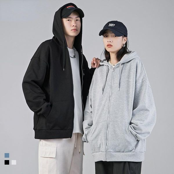 men's hoodies & sweatshirts japanese wear 2021 spring simple hooded cardigan sweatshirt loose harajuku fashion hoodie men, Black
men's hoodies & sweatshirts japanese wear 2021 spring simple hooded cardigan sweatshirt loose harajuku fashion hoodie men, Black