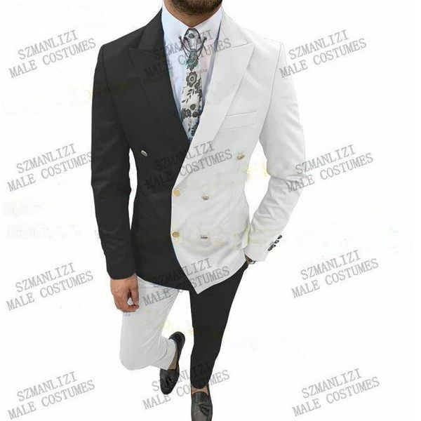 fashion peaked lapel double-breasted mens suit black white classic groomsmen wedding party man slim fit tuxedo 2 piece men's suits & bl, White;black
fashion peaked lapel double-breasted mens suit black white classic groomsmen wedding party man slim fit tuxedo 2 piece men's suits & bl, White;black