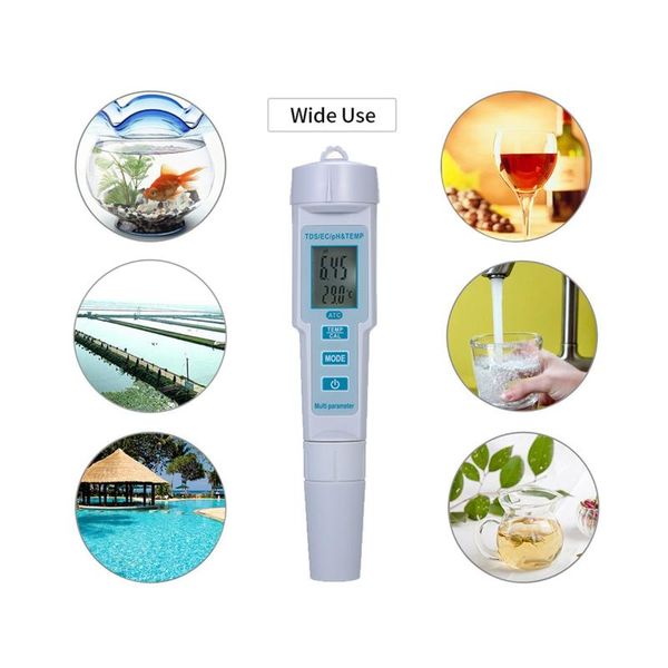 meters 4 in 1 water quality tester ph/ec/tds/temperature meter ip55 waterproof automatic shutdown backlight display white ph-686
meters 4 in 1 water quality tester ph/ec/tds/temperature meter ip55 waterproof automatic shutdown backlight display white ph-686