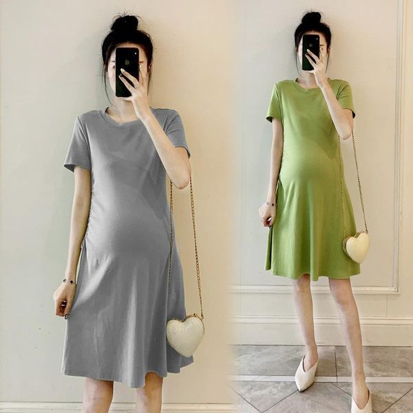 maternity dresses fashion solid dress cotton summer pregnancy pregnant clothes big size for women, White
maternity dresses fashion solid dress cotton summer pregnancy pregnant clothes big size for women, White
