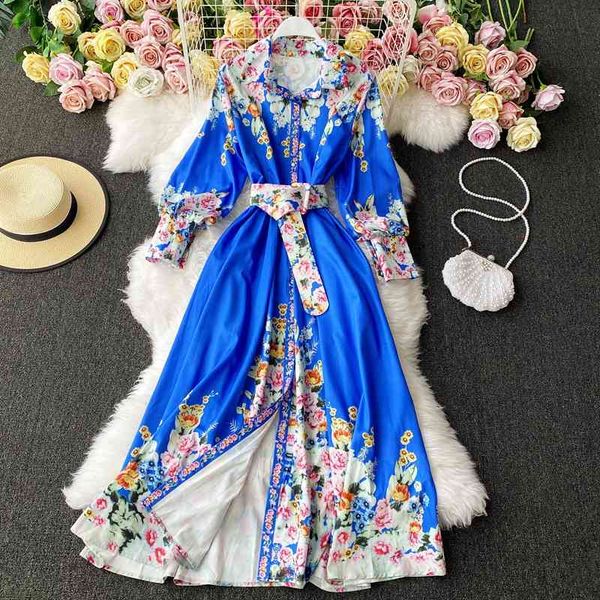 dresses women's printed party long dress autumn winter turn-down collar lantern sleeve floral single breasted vestidos new fashion, Black;gray
dresses women's printed party long dress autumn winter turn-down collar lantern sleeve floral single breasted vestidos new fashion, Black;gray