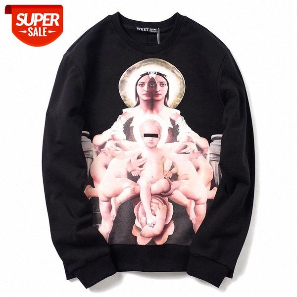 autumn and winter men's women's sweaters european american fashion brand printing 3d virgin baby round neck long-sleeved shirt loo, Black
autumn and winter men's women's sweaters european american fashion brand printing 3d virgin baby round neck long-sleeved shirt loo, Black