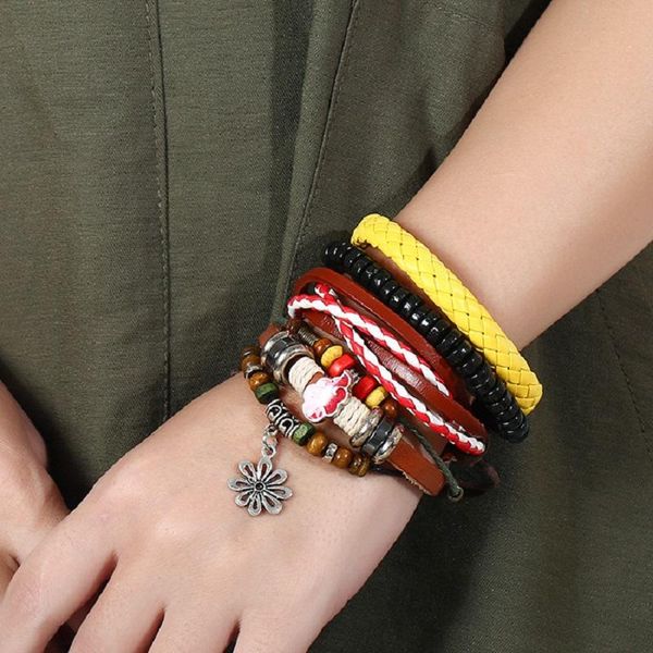 charm bracelets woman boho vintage multi-layer leather bracelet ladies fashion woven handmade star rope winding and female gift, Golden;silver
charm bracelets woman boho vintage multi-layer leather bracelet ladies fashion woven handmade star rope winding and female gift, Golden;silver