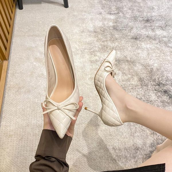 dress shoes bowknot high heels stiletto heel temperament fashion women's all-match pointed shallow mouth, Black
dress shoes bowknot high heels stiletto heel temperament fashion women's all-match pointed shallow mouth, Black