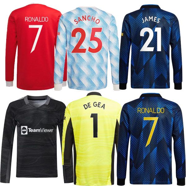 21 22 ronaldo manchest soccer jerseys van beek b. fernandes goalkeeper de gea long sleeve ls sancho 25 martial football shirts united utd 20, Black;yellow
21 22 ronaldo manchest soccer jerseys van beek b. fernandes goalkeeper de gea long sleeve ls sancho 25 martial football shirts united utd 20, Black;yellow