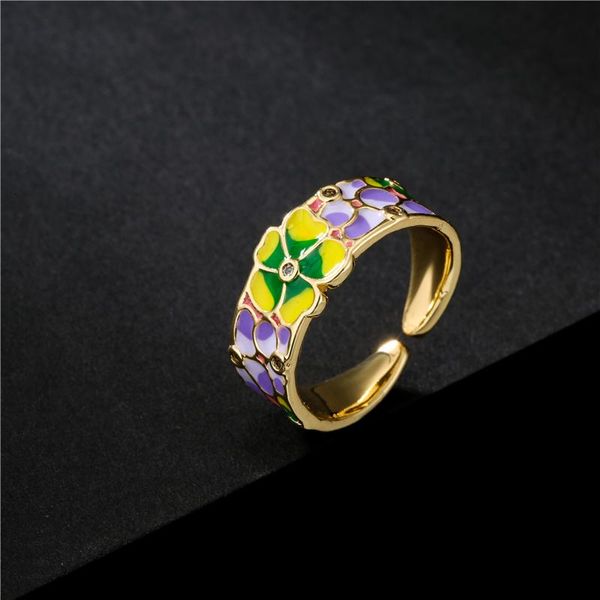 wedding rings cmoonry colourful oil dripping flower charm finger ring femme bijoux fashion gold color copper jewelry gift, Slivery;golden
wedding rings cmoonry colourful oil dripping flower charm finger ring femme bijoux fashion gold color copper jewelry gift, Slivery;golden