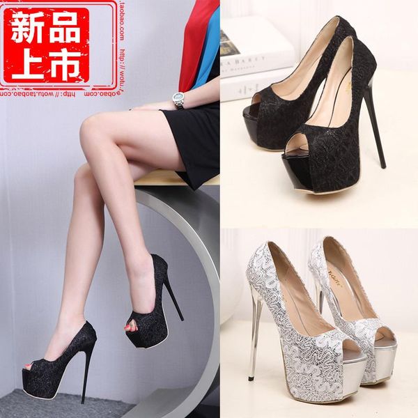 sandals european and american style fashion waterproof platform super high heel lace elegant heels summer ladies fish mouth, Black
sandals european and american style fashion waterproof platform super high heel lace elegant heels summer ladies fish mouth, Black