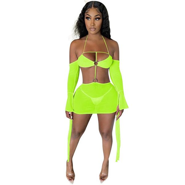 casual dresses mesh off shoulder mini dress women hollow halter backless see through club 21 summer green red female cx1938, Black;gray
casual dresses mesh off shoulder mini dress women hollow halter backless see through club 21 summer green red female cx1938, Black;gray