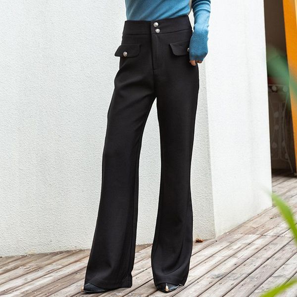 fashion suit wide leg trousers office lady high waist button deaign streetwear chic solid color loose quality pants women's & capris, Black;white
fashion suit wide leg trousers office lady high waist button deaign streetwear chic solid color loose quality pants women's & capris, Black;white