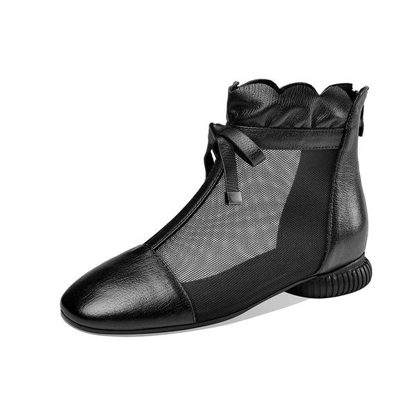 boots genuine leather women summer female ankle ladies casual shoes breathable low heel cute booties zapatos de mujer, Black
boots genuine leather women summer female ankle ladies casual shoes breathable low heel cute booties zapatos de mujer, Black