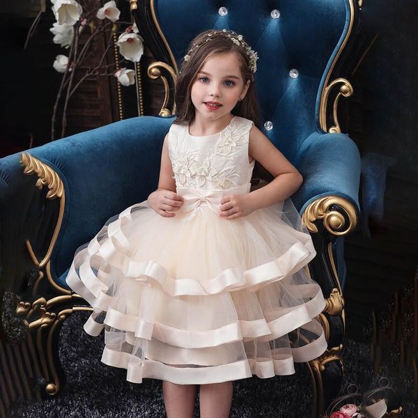 girl's dresses flower girls illusion o-neck pearls sleeveless embroidery tulle knee-length luxury ruched kids party princess gown f196, Red;yellow
girl's dresses flower girls illusion o-neck pearls sleeveless embroidery tulle knee-length luxury ruched kids party princess gown f196, Red;yellow