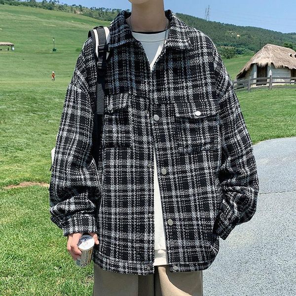 men's jackets kemoy oversize plaid men's jacket harajuku korean style fashion casual male coat streetwear autumn clothing, Black;brown
men's jackets kemoy oversize plaid men's jacket harajuku korean style fashion casual male coat streetwear autumn clothing, Black;brown