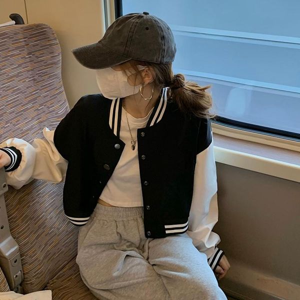 women's jackets fafa 2021 autumn jacket loose fashion age reduction versatile short baseball long sleeve single breasted, Black;brown
women's jackets fafa 2021 autumn jacket loose fashion age reduction versatile short baseball long sleeve single breasted, Black;brown