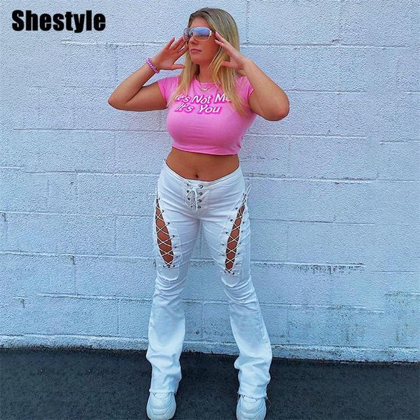 women's pants & capris shestyle hollow out split straight women low waist streetwear tie up bandage khaki casual arrivals solid trouser, Black;white
women's pants & capris shestyle hollow out split straight women low waist streetwear tie up bandage khaki casual arrivals solid trouser, Black;white