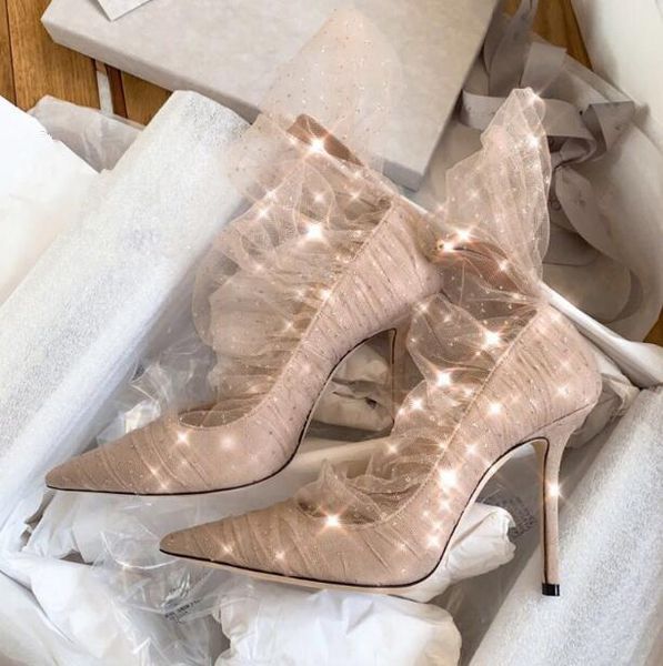 dress shoes bling glitter crystal mesh high heels wedding pumps lady pointed toe slip-on party women zipper thin, Black
dress shoes bling glitter crystal mesh high heels wedding pumps lady pointed toe slip-on party women zipper thin, Black