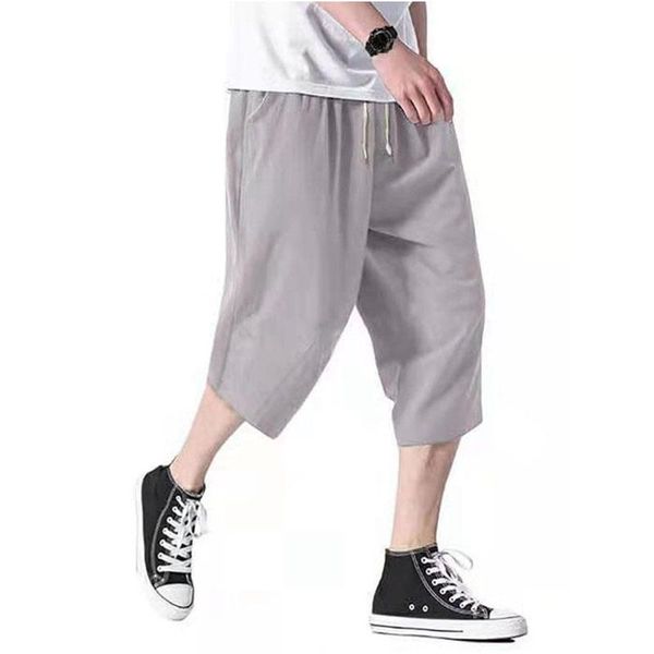 men's shorts men 2021 summer loose cotton and linen cropped pants casual yoga with deep pockets plus size, White;black
men's shorts men 2021 summer loose cotton and linen cropped pants casual yoga with deep pockets plus size, White;black