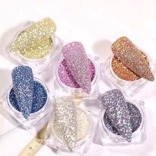 6color/set nail crystal diamond powder 2021 holographic sparkle glitter pigment diy nails art decoration manicure accessories1, Silver;gold
6color/set nail crystal diamond powder 2021 holographic sparkle glitter pigment diy nails art decoration manicure accessories1, Silver;gold