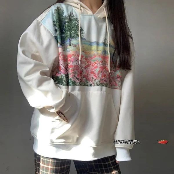 women's hoodies & sweatshirts aesthetic art flower field vintage painting oversize hooded preppy style harajuku fun korean y2k streetwe, Black
women's hoodies & sweatshirts aesthetic art flower field vintage painting oversize hooded preppy style harajuku fun korean y2k streetwe, Black