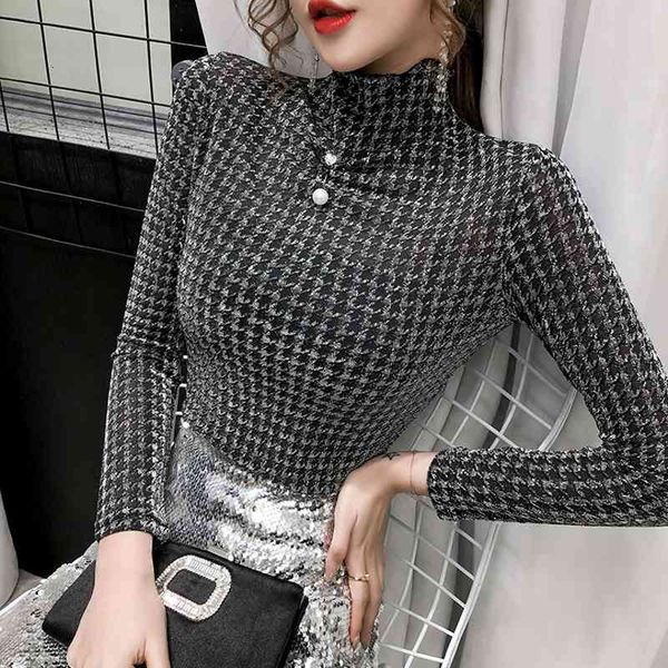 women's t-shirt 2021 spring summer popula shiny korean clothes houndstooth beading t-shirt women ropa mujer bottoming sh, White
women's t-shirt 2021 spring summer popula shiny korean clothes houndstooth beading t-shirt women ropa mujer bottoming sh, White